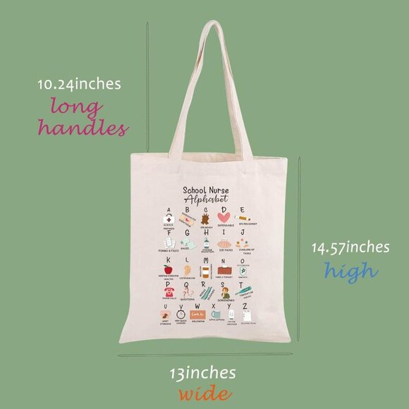 Nurse Tote Bag Polyester Engraved Quote Retirement Gift Women's - Picture 3 of 7